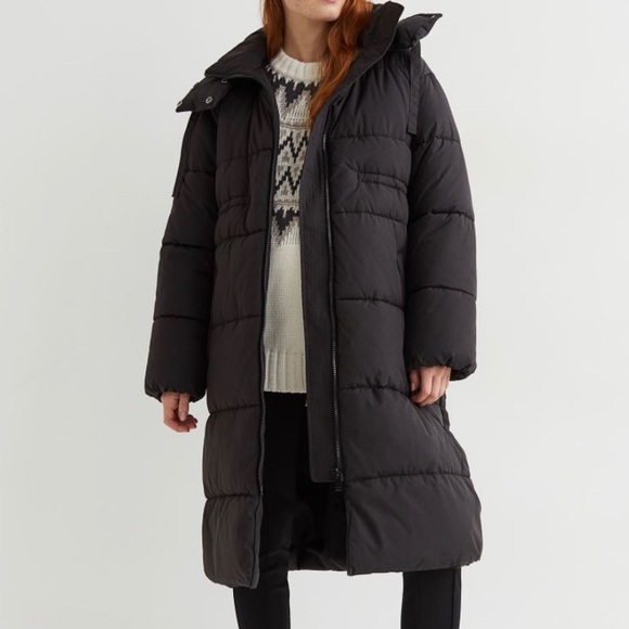 Hm Mama Maternity Puffer Jacket Black 